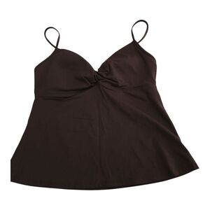 Chaps Brown Swim Top SZ M